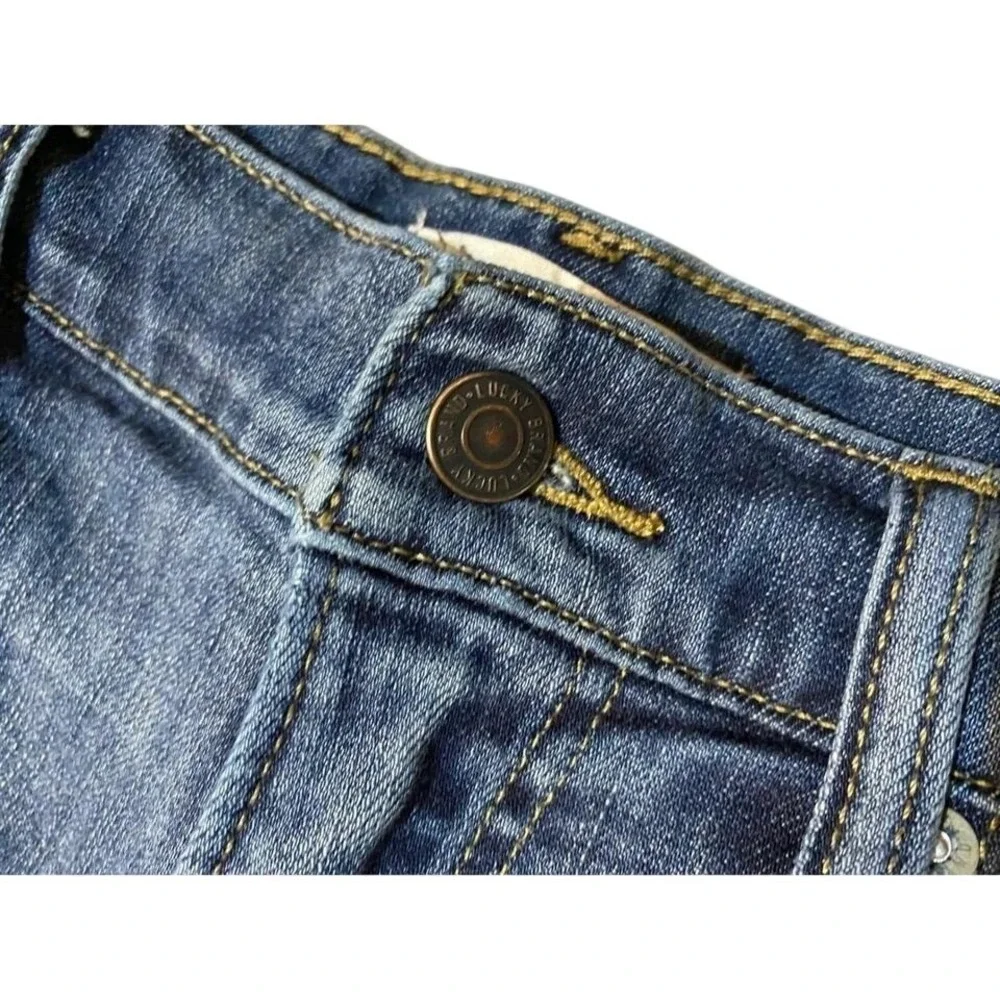 Lucky Brand Men Jeans‎ Straight Leg Blue Distressed Wash Size 30x32